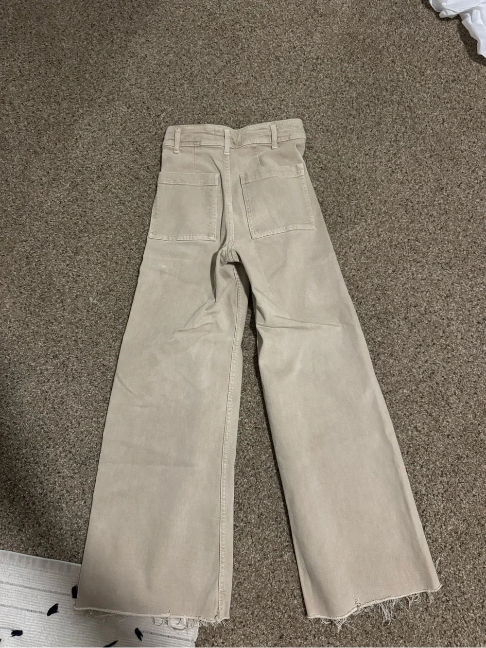 Zara wide leg beige jeans